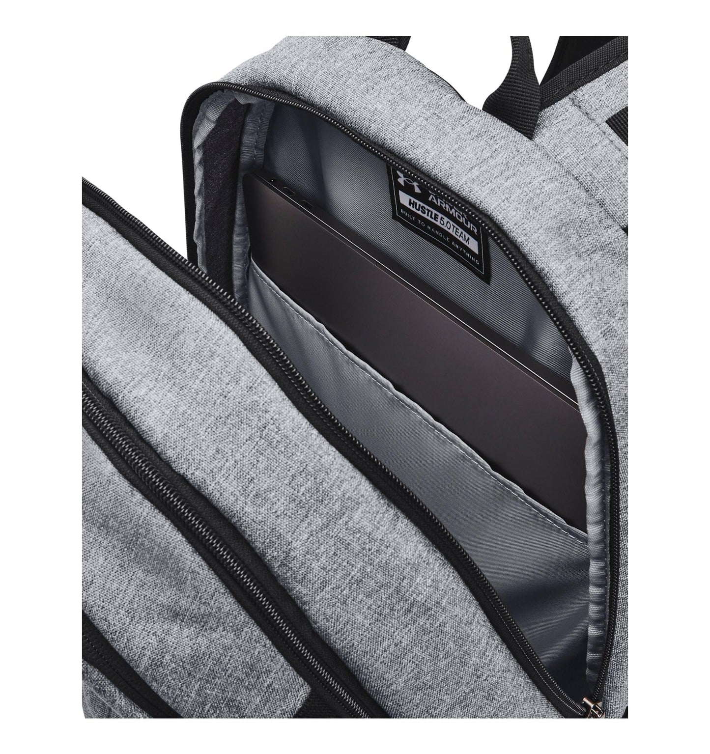 Under Armour Hustle 5.0 Team Backpack Heather Grey - MCI SPORTS