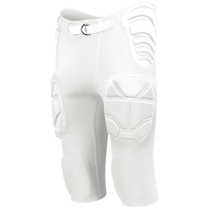 Alleson Youth Integrated Football Pants (Pads Sewn In) White - MCI SPORTS