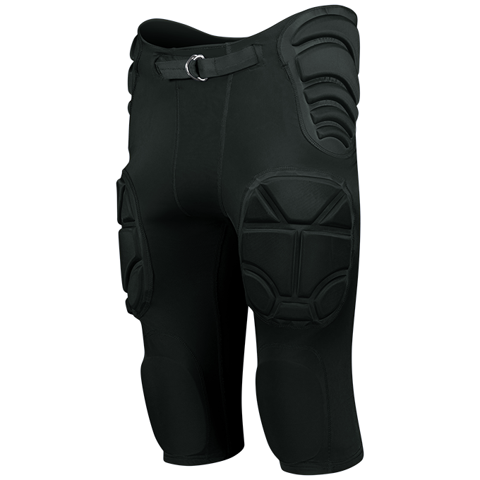 Alleson Youth Integrated Football Pants (Pads Sewn In) Black - MCI SPORTS
