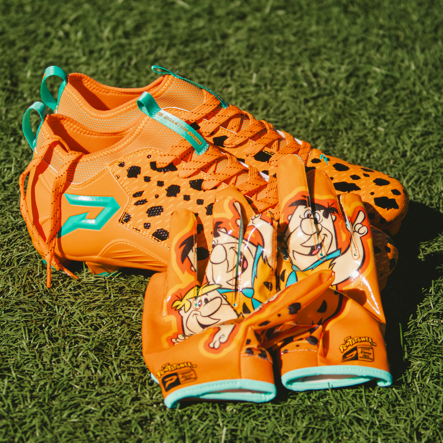 The Flintstones "Bedrock Blitz" Football Gloves - VPS5 by Phenom Elite Phenom Elite Brand