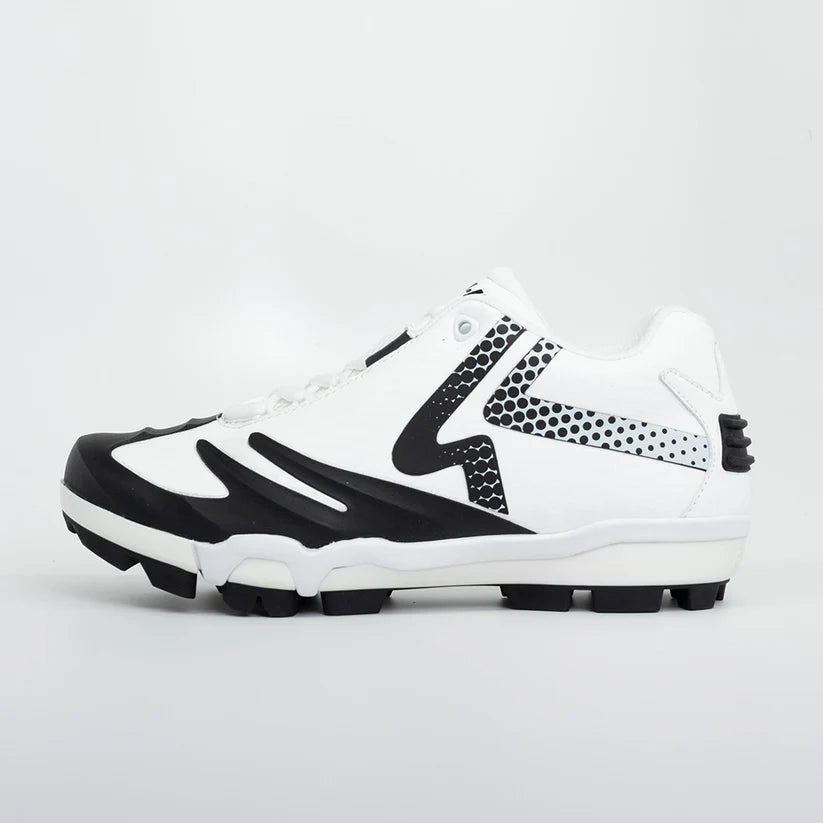 Rip-it Women's Softball Cleats TPU SwiftStep Molded White/Black - MCI SPORTS