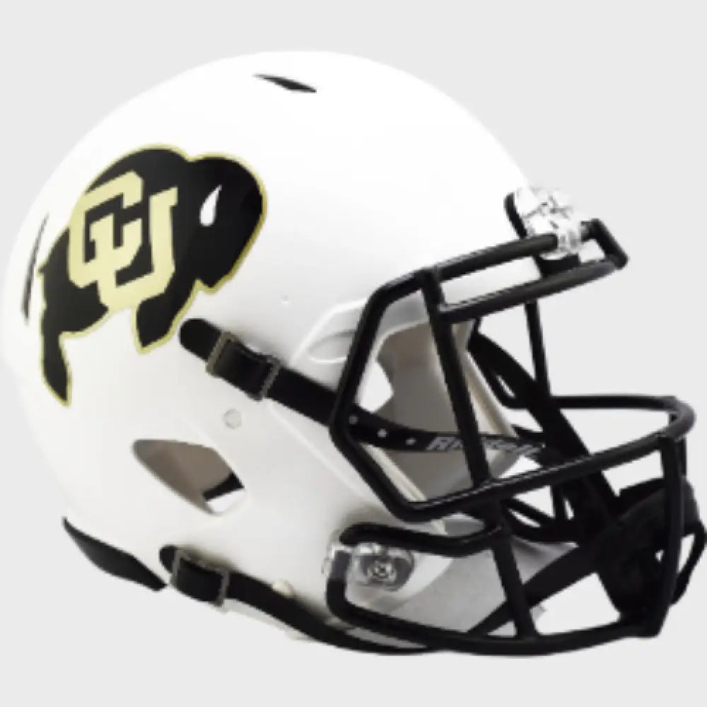 Colorado Buffaloes Full Size Speed Authentic Football Helmet Matte White NCAA Break4Sports & Collectibles, LLC