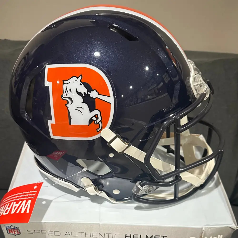 Denver Broncos Full Size Authentic Speed Football Helmet Color Rush - NFL Break4Sports & Collectibles, LLC