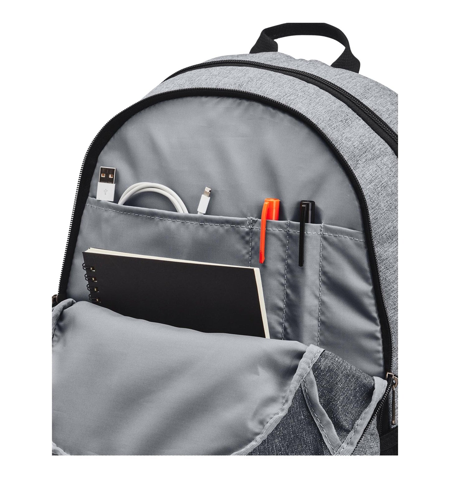 Under Armour Hustle 5.0 Team Backpack Heather Grey - MCI SPORTS