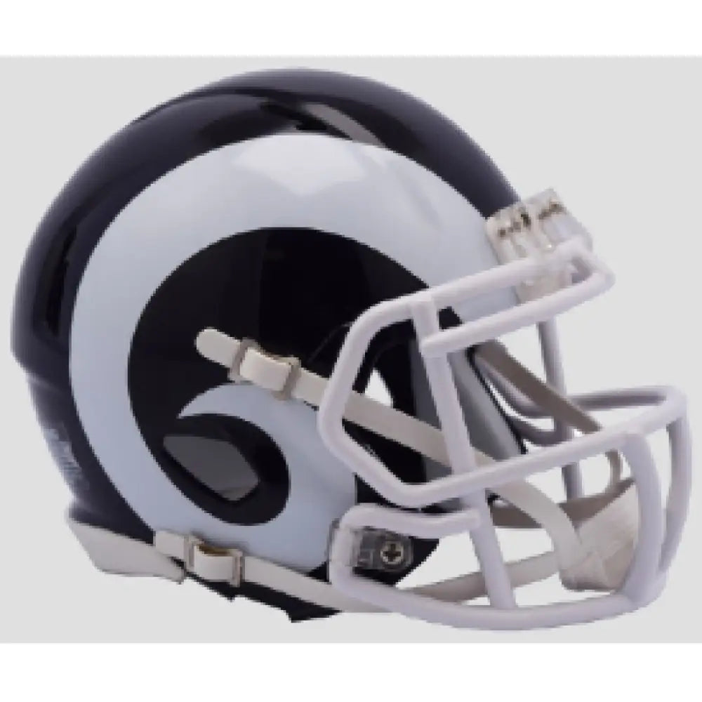 Los Angeles Rams NFL Mini Speed Football Helmet White Horn Break4Sports & Collectibles, LLC
