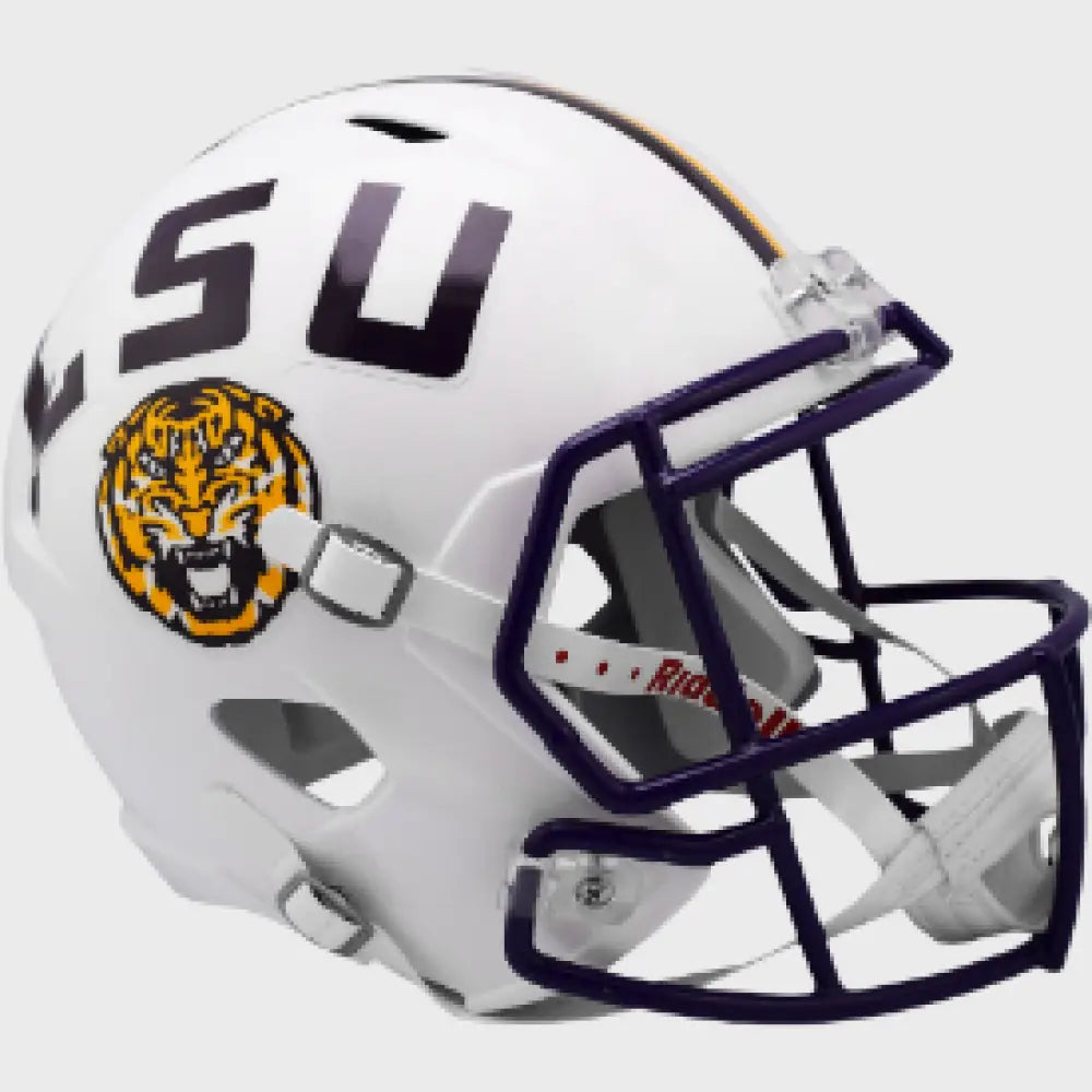 LSU Tigers Full Size Speed Replica Football Helmet White - NCAA Break4Sports & Collectibles, LLC