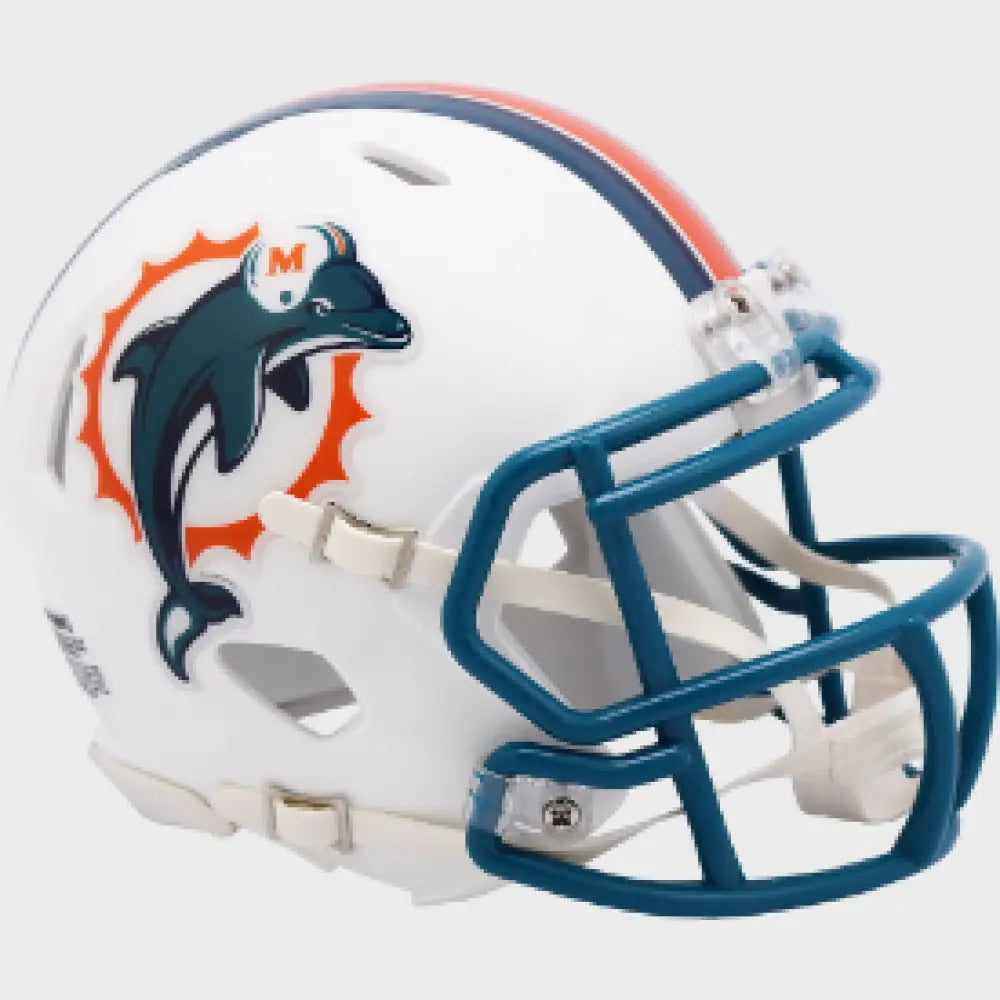 Miami Dolphins 1997 to 2012 Riddell Mini Speed Throwback Helmet - NFL Break4Sports & Collectibles, LLC