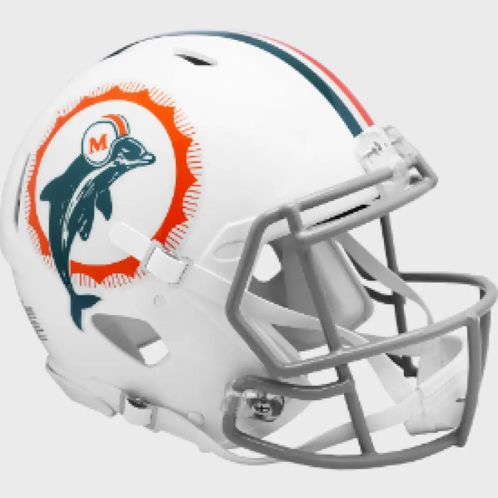 Miami Dolphins Full Size Authentic 1972 Speed Throwback Football Helmet - NFL Break4Sports & Collectibles, LLC