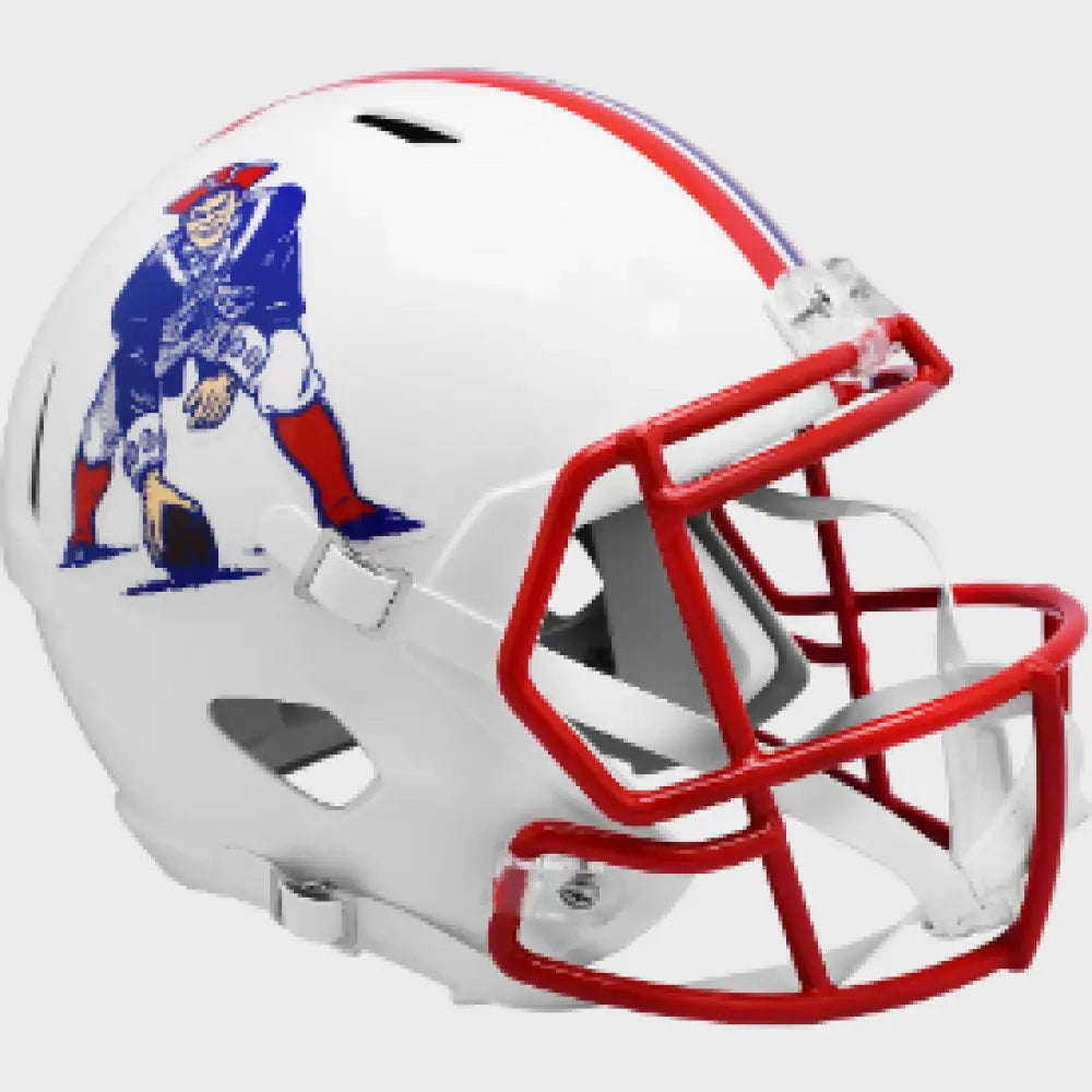 New England Patriots Full Size 1990 to 1992 Speed Replica Throwback Helmet - NFL Break4Sports & Collectibles, LLC