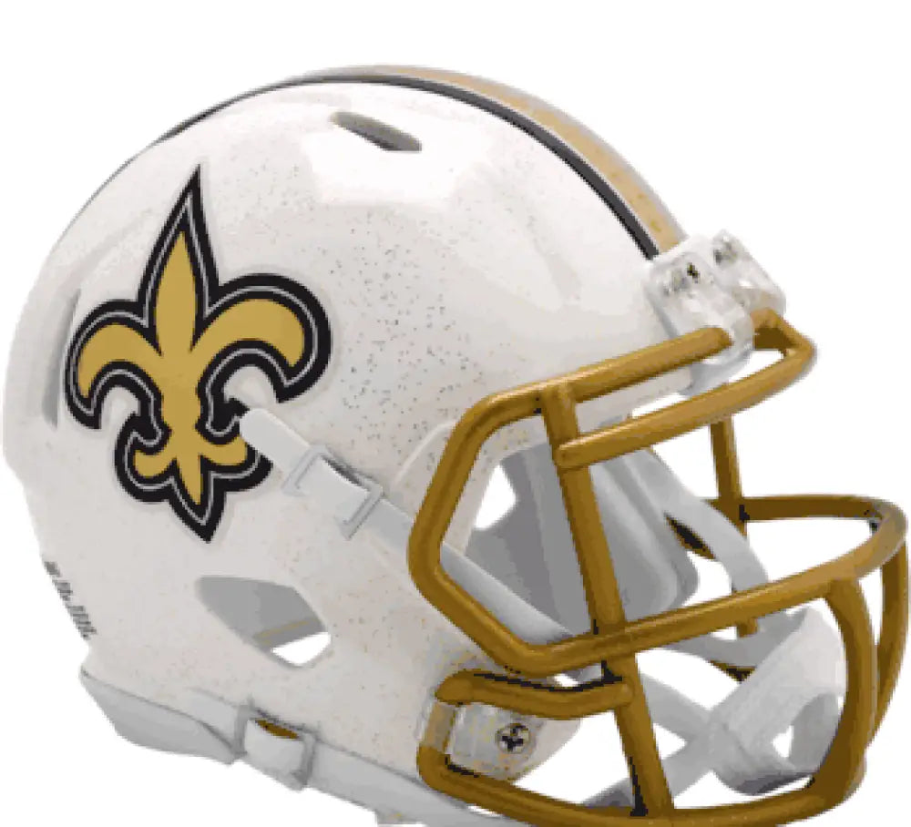 New Orleans Saints NFL Mini Speed Football Helmet 2025 Alternate On-Field Break4Sports & Collectibles, LLC