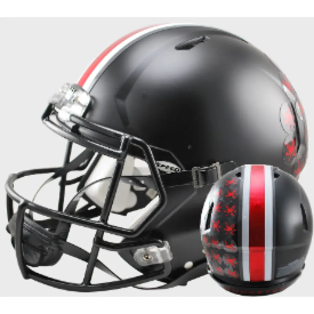 Ohio State Buckeyes Full Size Authentic Speed Football Helmet Satin Black with Red Buckeyes - NCAA Break4Sports & Collectibles, LLC