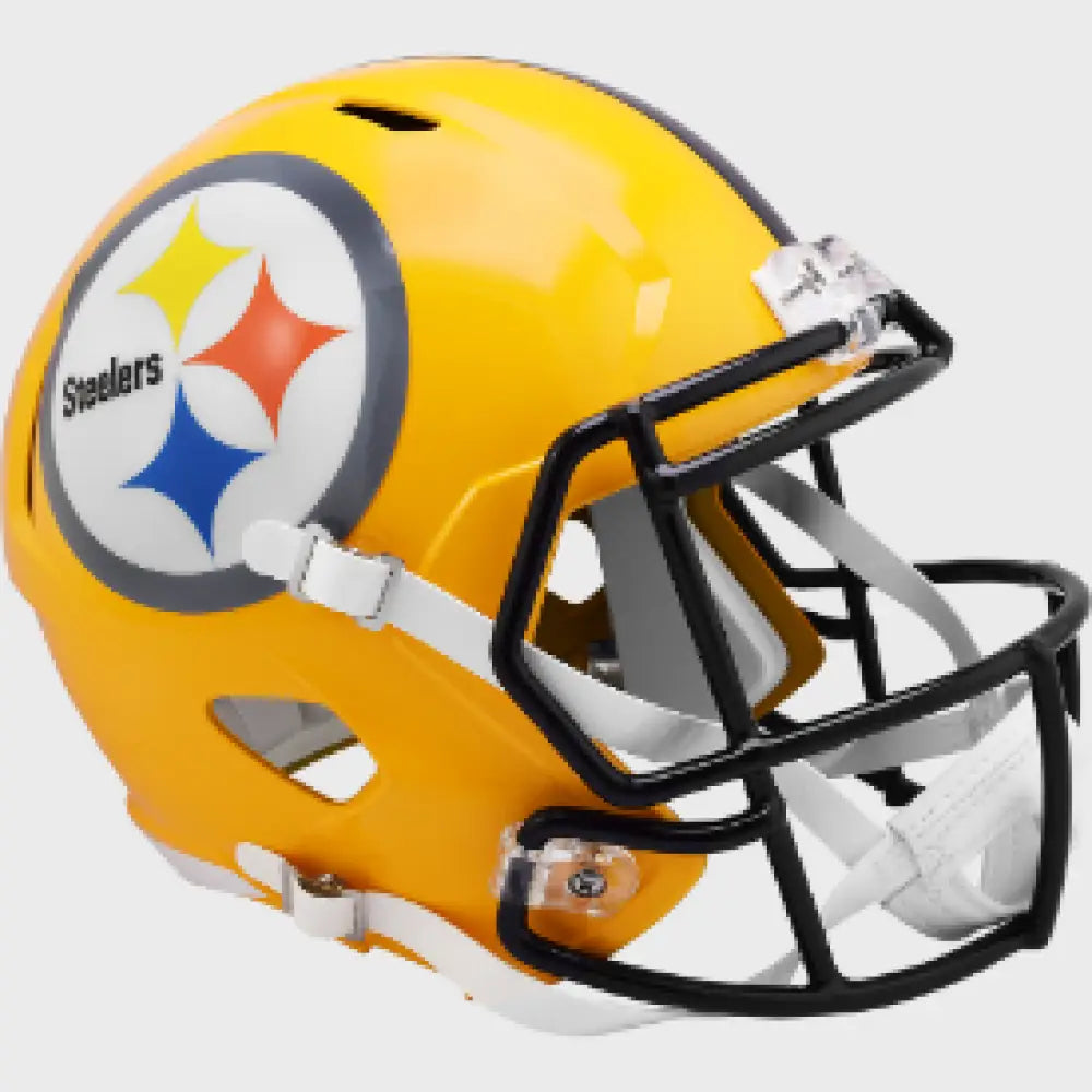 Pittsburgh Steelers Full Size Gold Speed Replica Throwback Football Helmet - NFL Break4Sports & Collectibles, LLC