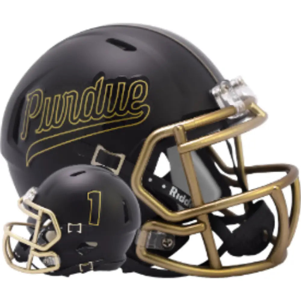 Purdue Boilermakers NCAA Mini Chrome Speed Football Helmet Script NCAA Break4Sports & Collectibles, LLC