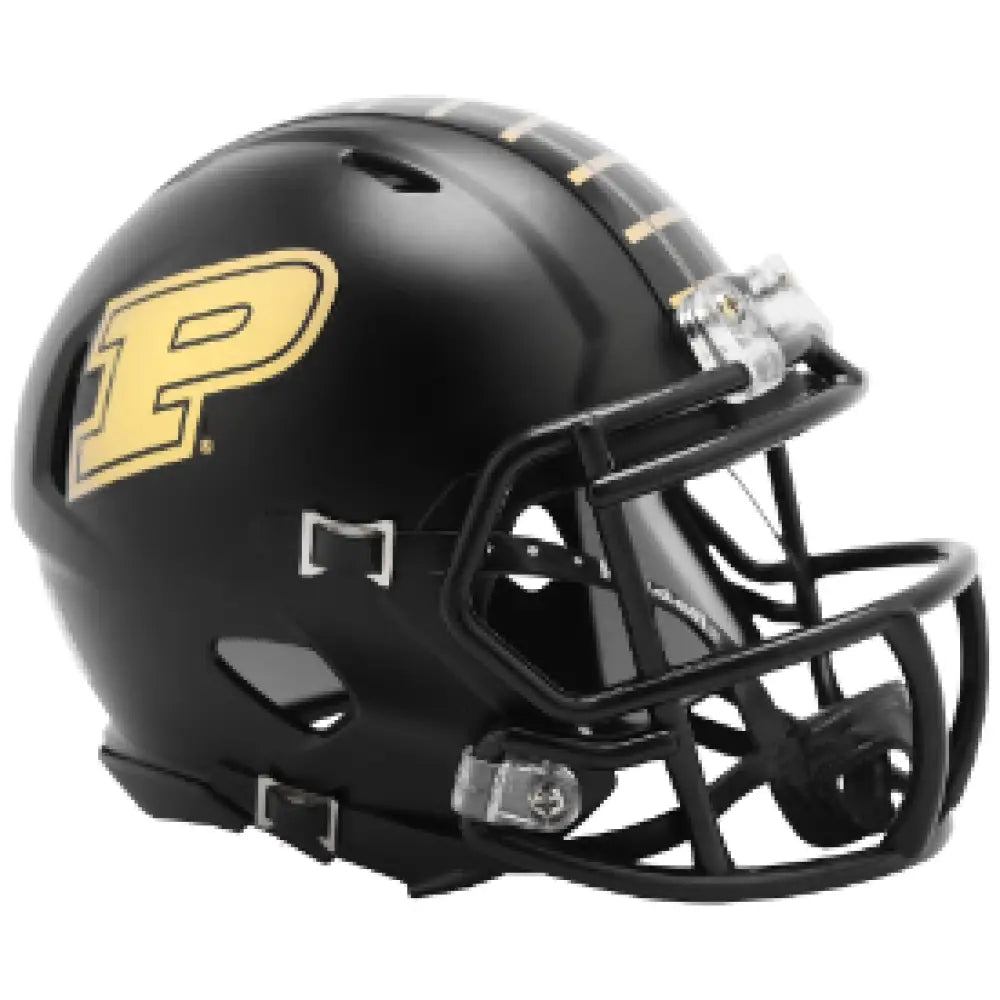 Purdue Boilermakers NCAA Mini Speed Football Helmet Anodized Black - NCAA Break4Sports & Collectibles, LLC
