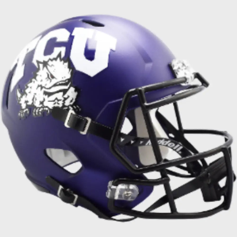 TCU Horned Frogs Full Size Speed Replica Football Helmet Satin Purple-NCAA Break4Sports & Collectibles, LLC
