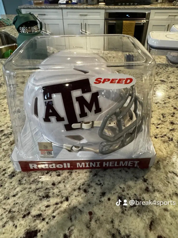 Texas A&M Aggies NCAA Mini Speed Football Helmet White Break4Sports & Collectibles, LLC