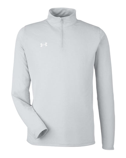 Under Armour Men's Team Tech 1 / 4 Zip Loose Long Sleeve Pullover Light Gray - MCI SPORTS