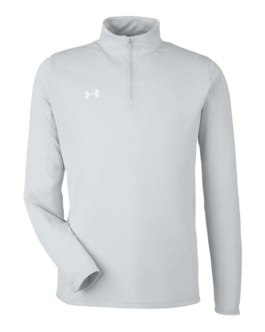 Under Armour Men's Team Tech 1 / 4 Zip Loose Long Sleeve Pullover Light Gray - MCI SPORTS