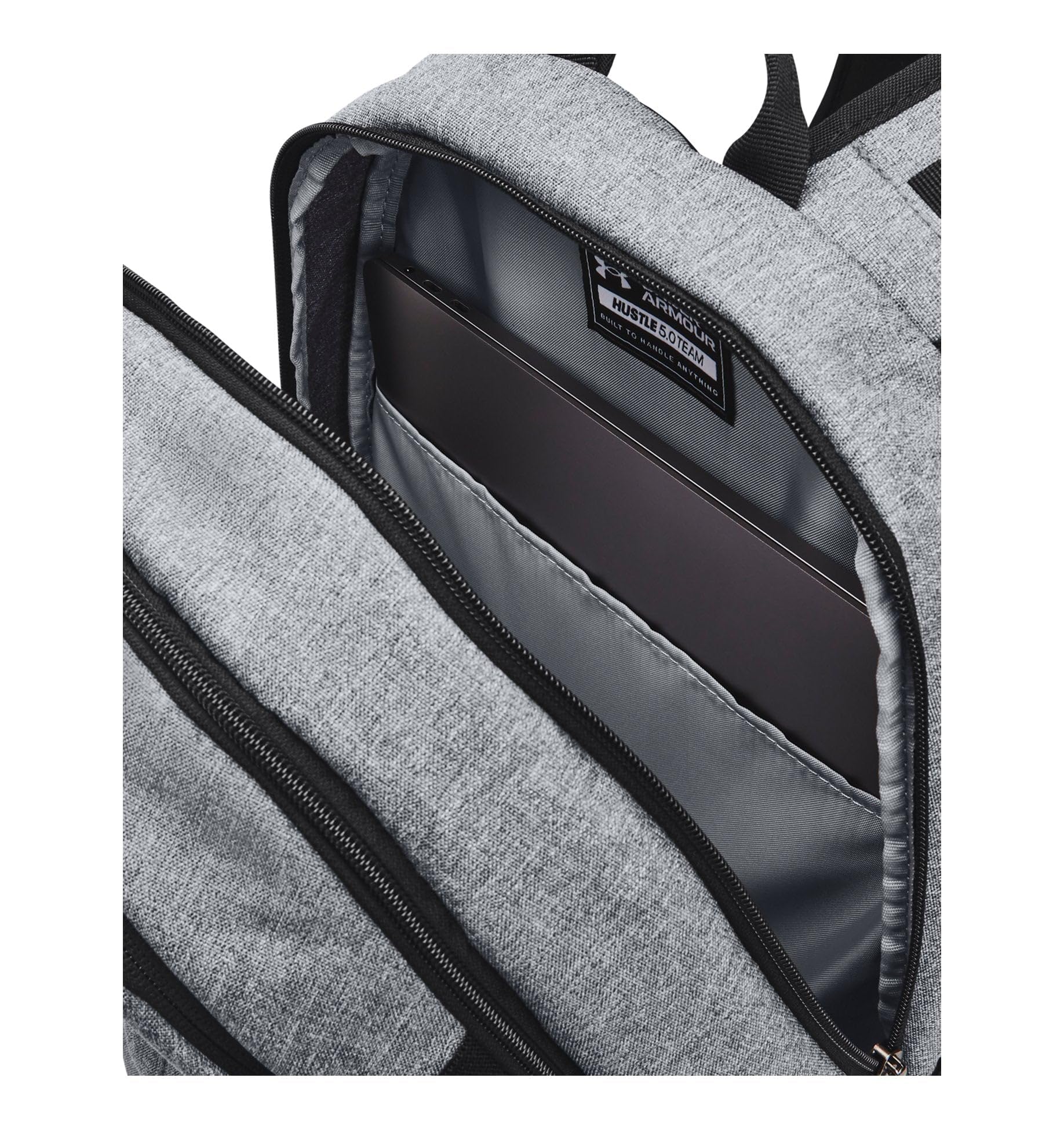 Under Armour Hustle 5.0 Team Backpack Heather Grey - MCI SPORTS
