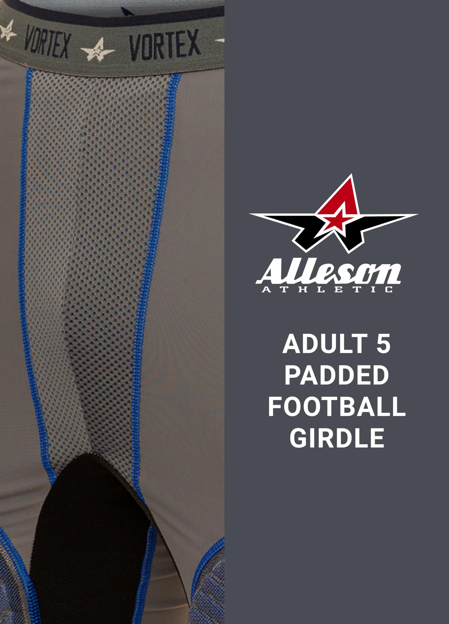 Alleson Athletic Alleson Athletic Adult Vortex Integrated 5 Padded Football Girdle(Style 5SIPG2) - MCI SPORTS