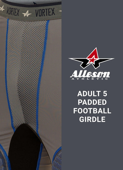 Alleson Athletic Alleson Athletic Adult Vortex Integrated 5 Padded Football Girdle(Style 5SIPG2) - MCI SPORTS