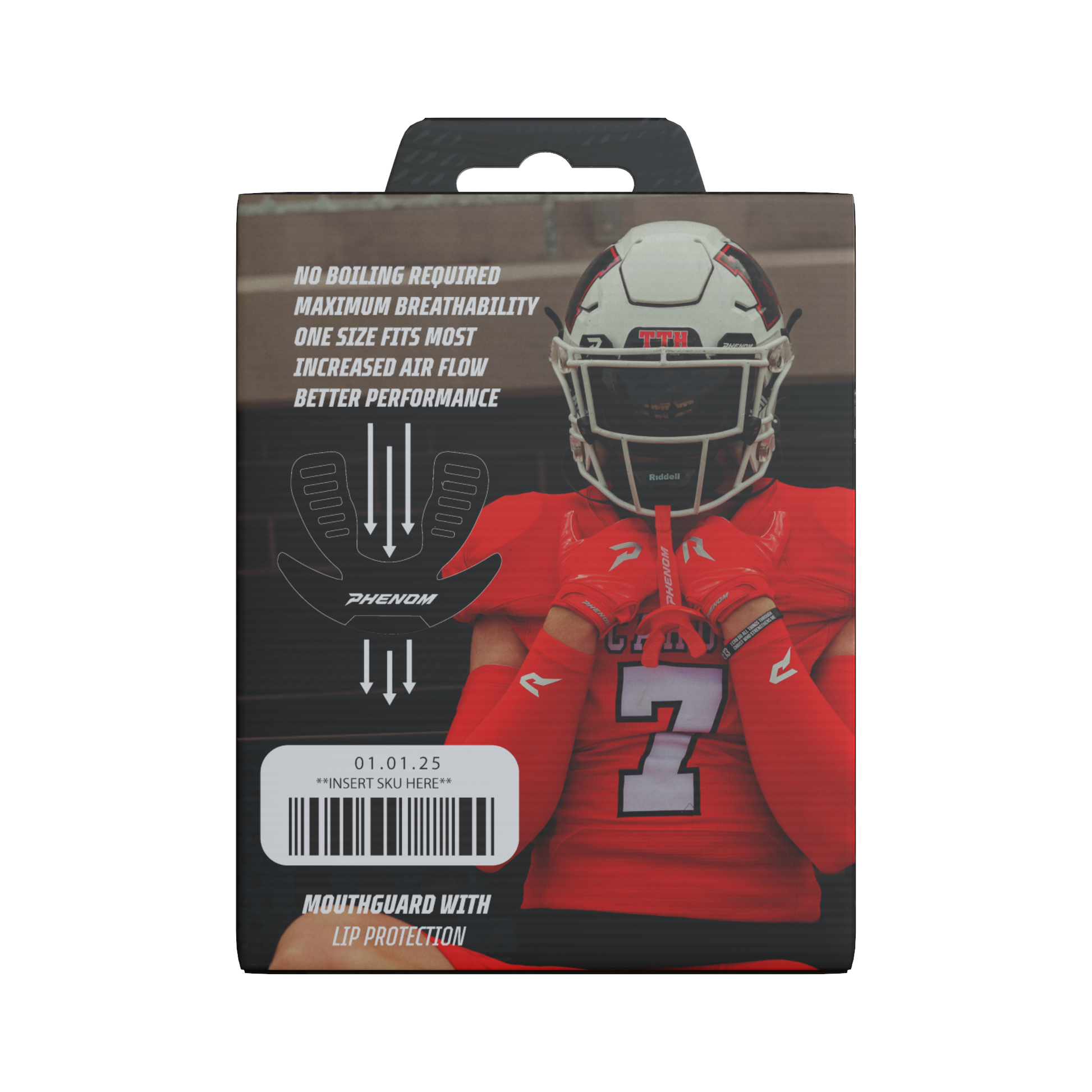 Phenom Elite Hexa-Flow 4.0 Football Mouthguard – Team Color Edition (Adult & Youth) Phenom Elite Brand