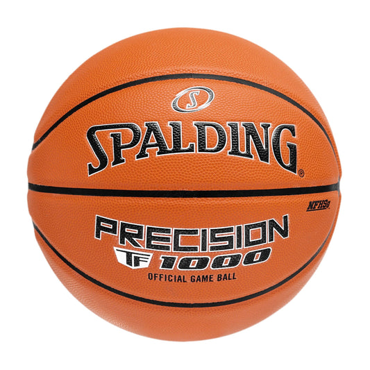 Spalding Precision TF-1000 Indoor Game Basketballs, Dry Grip Microfiber Composite Cushioned Cover, High School Approved - MCI SPORTS