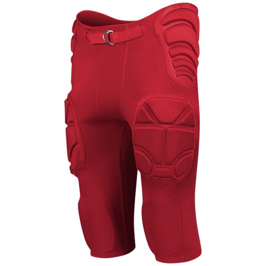 Alleson Youth Integrated Football Pants (Pads Sewn In) Red - MCI SPORTS