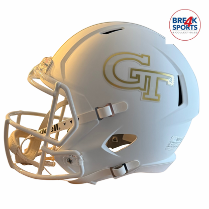 Georgia Tech Yellow Jackets Speed Replica Football Helmet Flat White NCAA Break4Sports & Collectibles, LLC