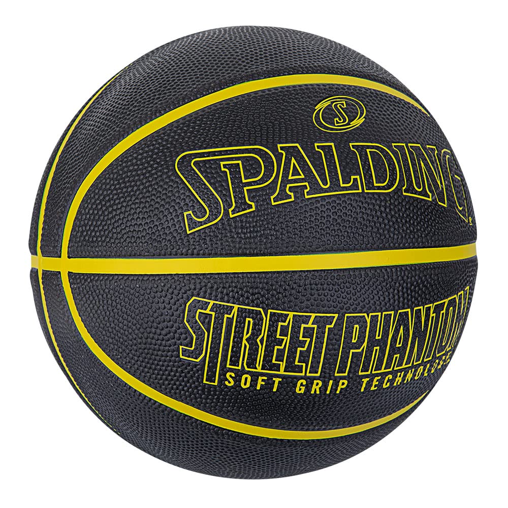 Spalding Street Phantom Basketball Outdoor Black/Gold Official Size 29.5" - MCI SPORTS