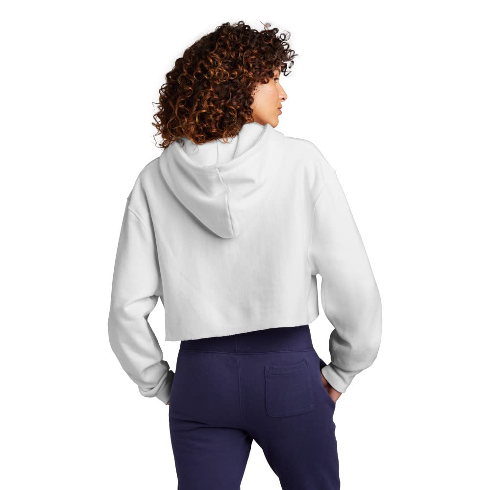 Champion Women's Reverse Weave Cropped Cut-Off Sweatshirt White - MCI SPORTS