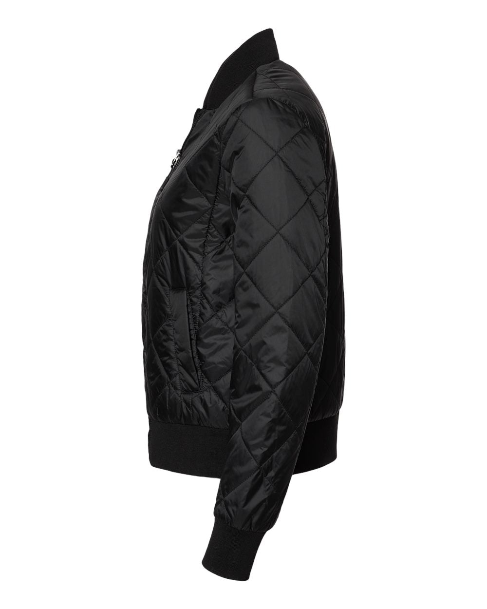 Weatherproof Water Resistant Heat Ladies Quilted Bomber Jacket Black - MCI SPORTS