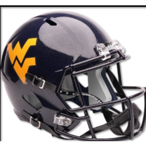 West Virginia Mountaineers Full Size Authentic Speed Football Helmet  Glossy Navy- NCAA Break4Sports & Collectibles, LLC