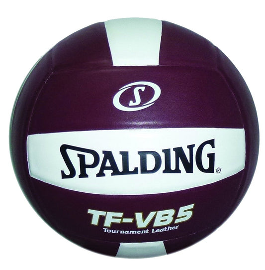 Spalding TF-VB5 Leather Volleyball Maroon/White - MCI SPORTS