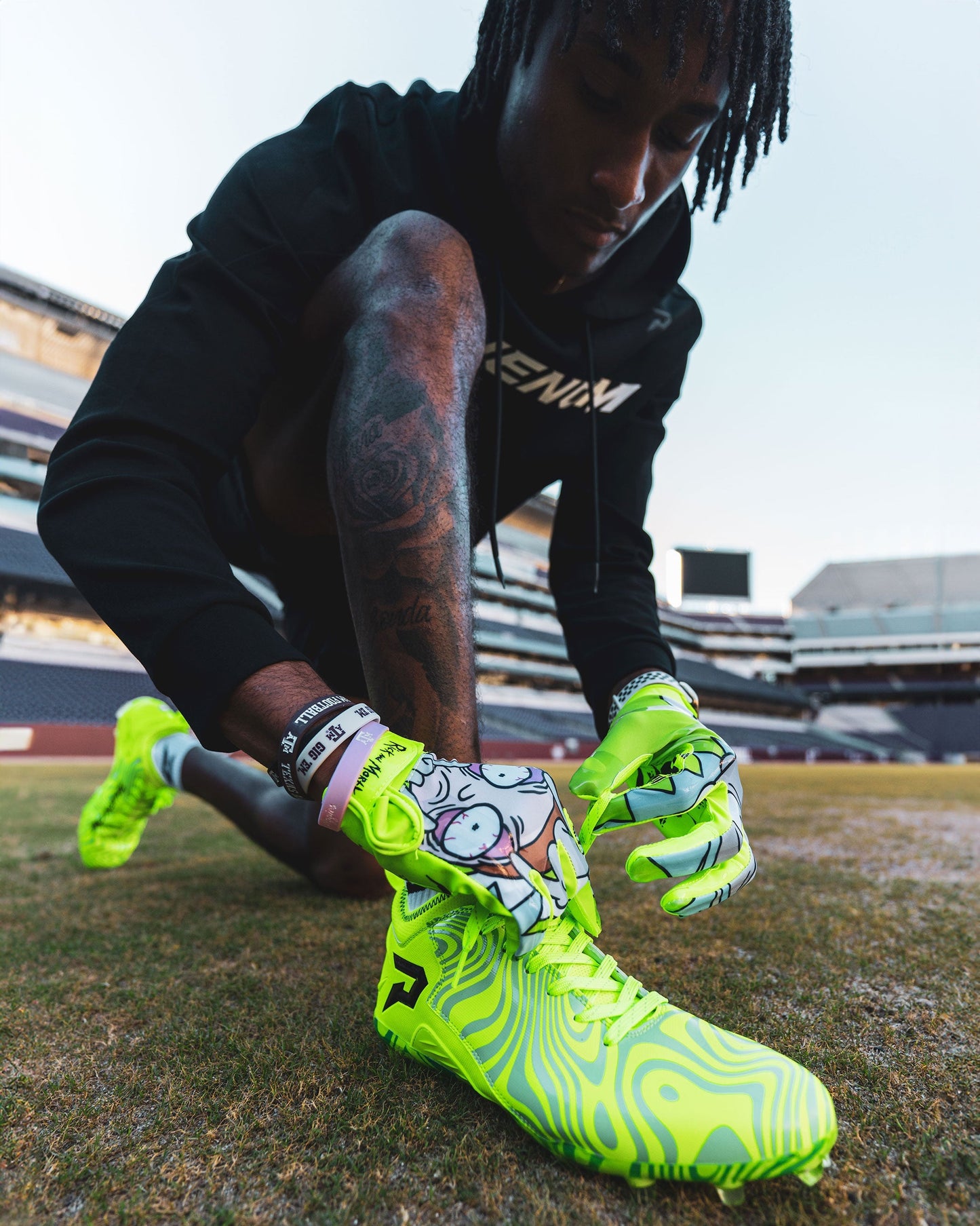Phenom Elite Rick and Morty Football Gloves - VPS1 Phenom Elite Brand