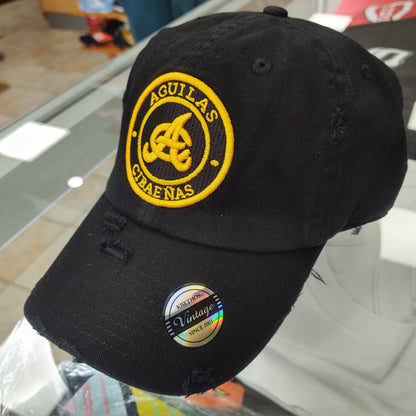 Aguilas Cibaeñas Embroidered Vintage Round-Logo Hat Peligro Sports
