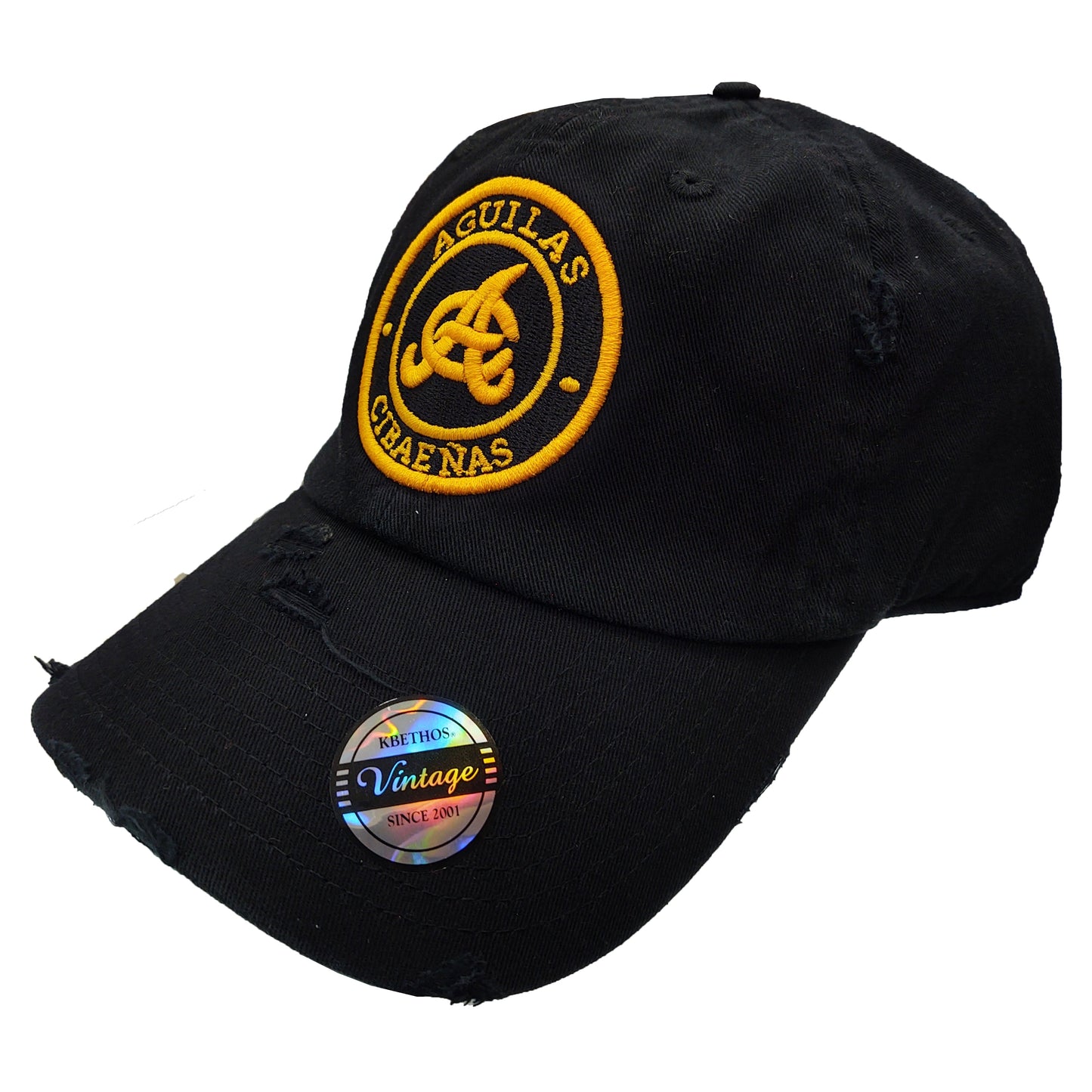 Aguilas Cibaeñas Embroidered Vintage Round-Logo Hat Peligro Sports