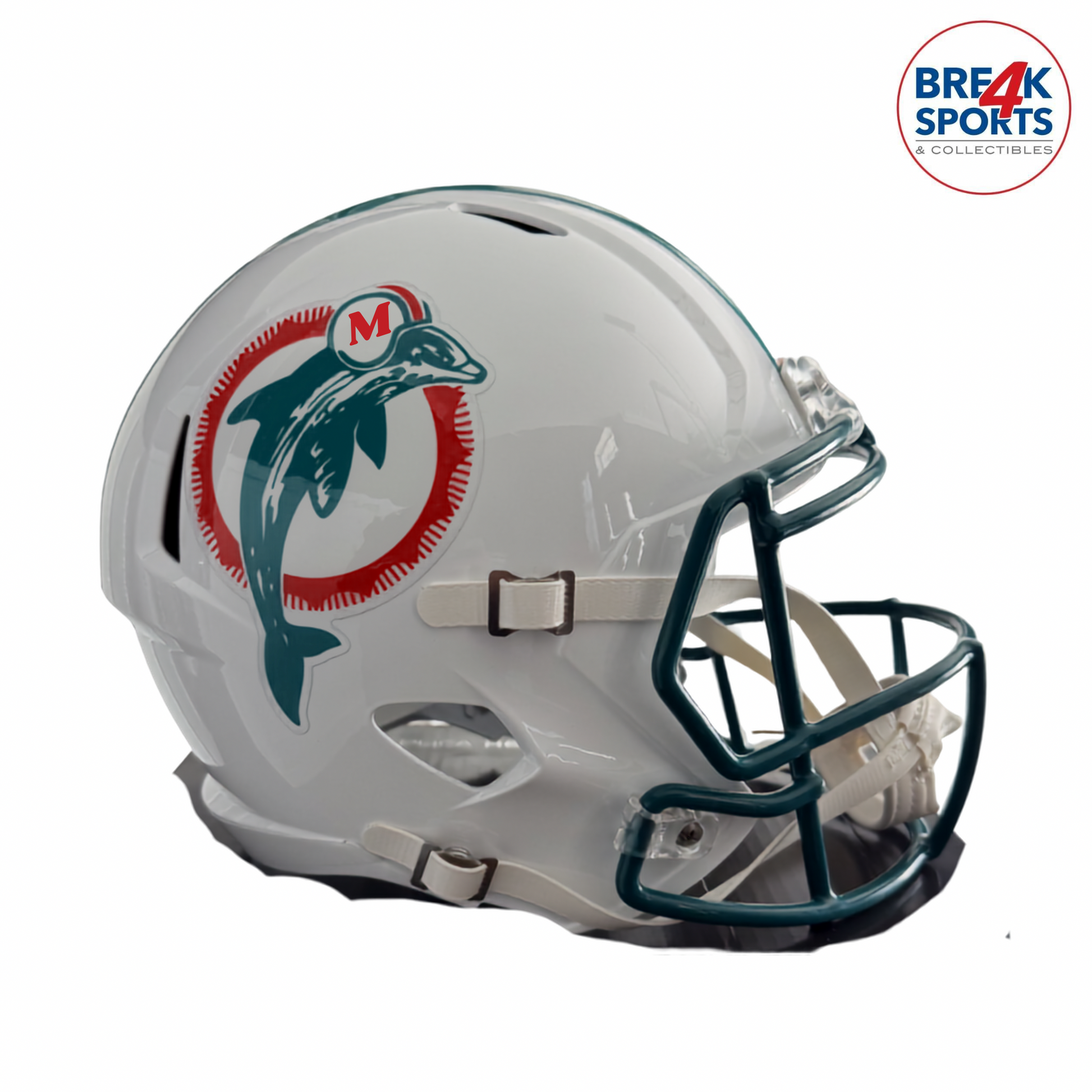 Miami Dolphins Full Size 1980 to 1996 Speed Replica Throwback Helmet - NFL Break4Sports & Collectibles, LLC