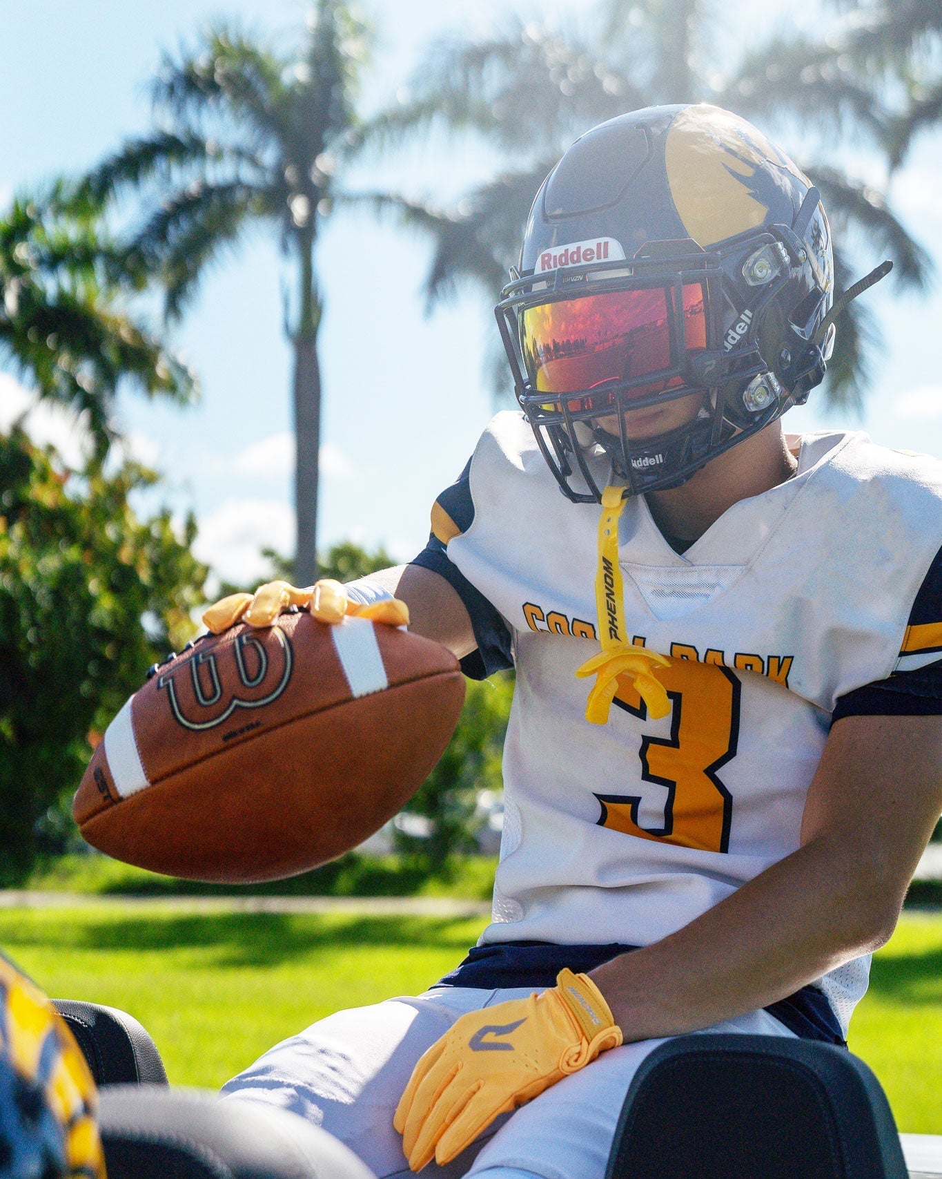 Phenom Elite VPS5 Youth Football Gloves - Team Colors Phenom Elite Brand