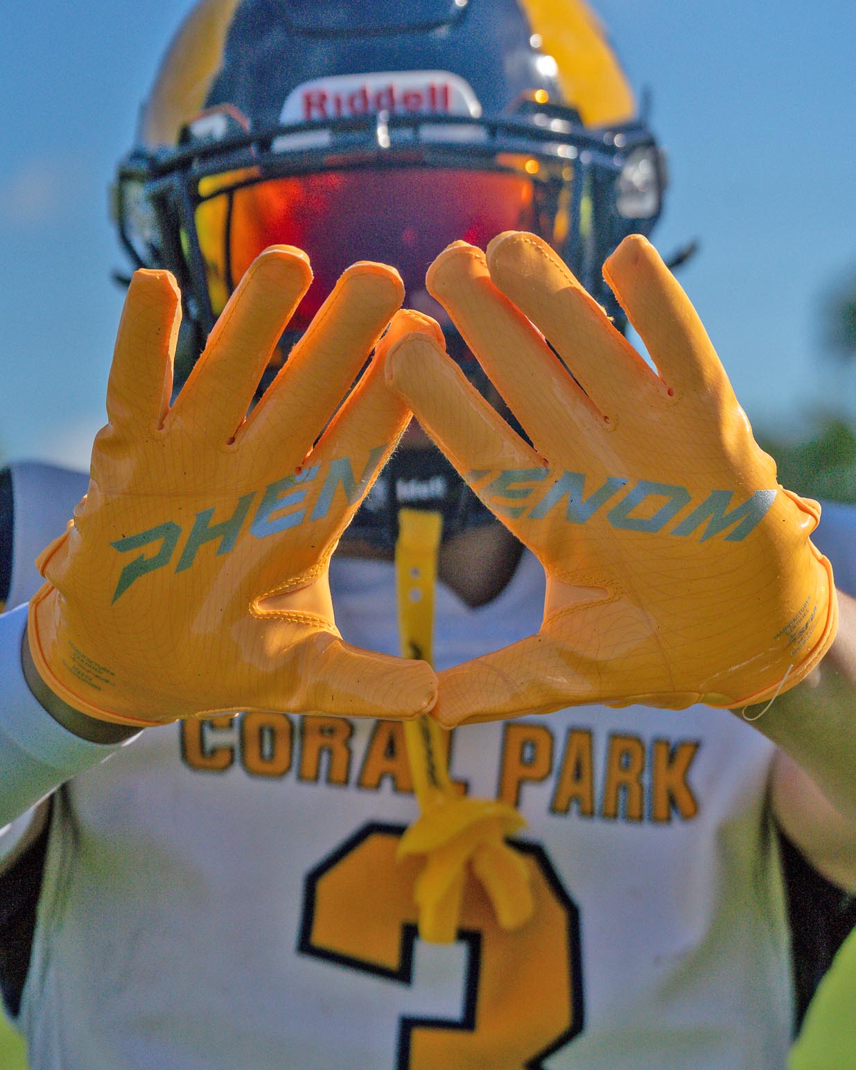 Phenom Elite VPS5 Youth Football Gloves - Team Colors Phenom Elite Brand