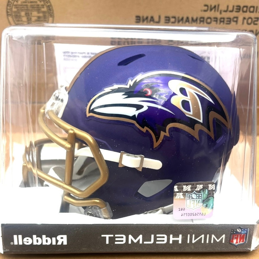 Baltimore Ravens NFL Mini Speed Football Helmet 2026 Purple Rising - NFL Break4Sports & Collectibles, LLC
