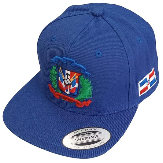 Escudo Republica Dominicana - Dominican Snapback Royal - Full Color Hat Peligro Sports