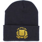 Dominican Shield Skully Black Beanie Hat Peligro Sports