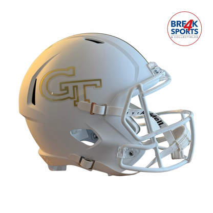 Georgia Tech Yellow Jackets Speed Replica Football Helmet Flat White NCAA Break4Sports & Collectibles, LLC