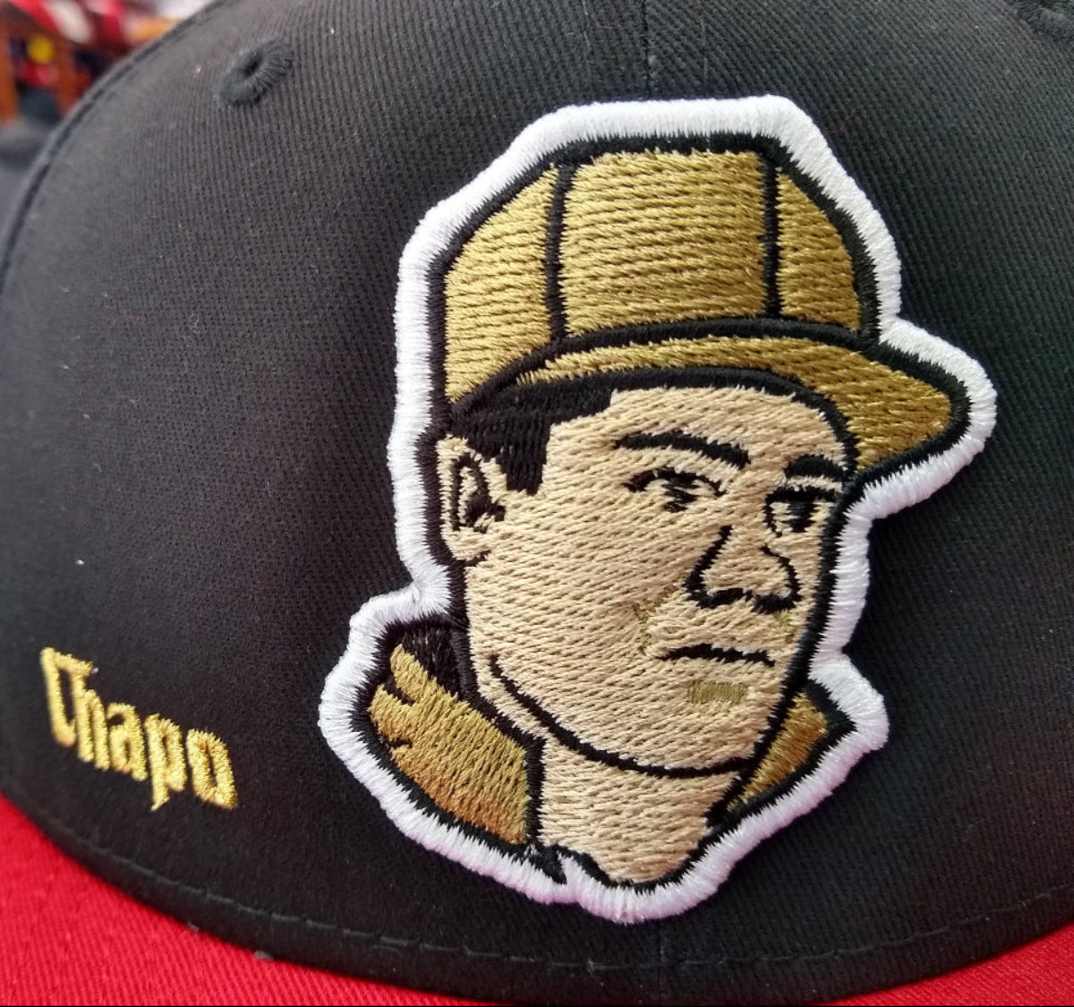 Embroidered "El Chapo" logo hats Peligro Sports