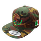 Embroidered Shield and flag SnapBack Mexico Camouflage hat Peligro Sports