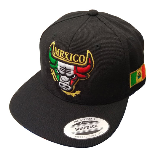 Embroidered SnapBack Mexican Bull Logo Hat Peligro Sports