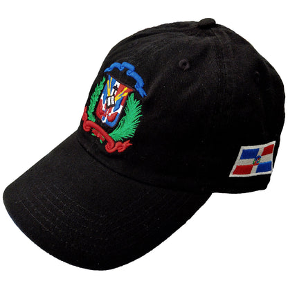 Escudo Republica Dominicana - Dominican Shield Black Full Color Dad Hat Peligro Sports
