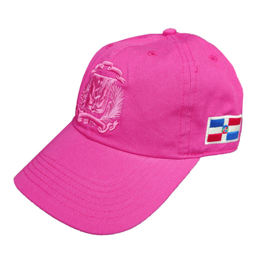 Escudo Republica Dominicana - Dominican Shield Pink / Pink Color Dad Hat Peligro Sports