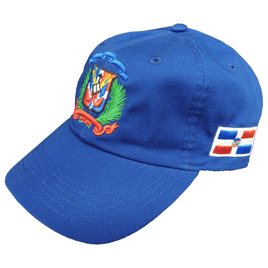 Escudo Republica Dominicana - Dominican Shield Royal / Full Color Dad Hat Peligro Sports